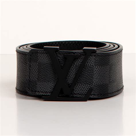 lv mens black belt|louis vuitton belt black checkered.